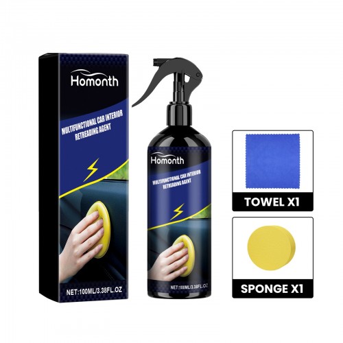 Homonth Car Plastic Refurbished Plating Crystal Coating Agent Wax Panel Auto Interior Car Plastic Renovated Coating Retreading Agent 100ml